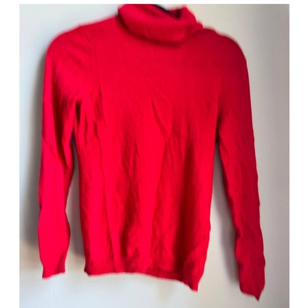 Charter Club Cashmere Turtleneck XS Red Quiet Luxury Old Money Preppy Academia